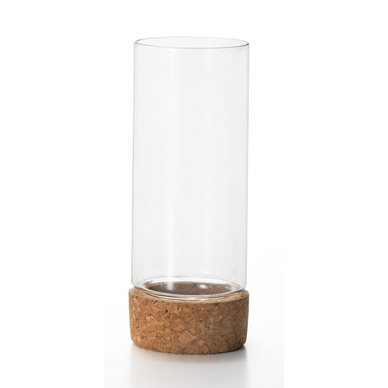 エイチツーオー/ガラスベースＬ コルク付/HT7143【01】[4個] 花器、リース 花器・花瓶 ガラス花器フラワーべース 資材 可愛い おしゃれ 春 夏 イースター クリスマス ハロウィン 成人式 バラの日