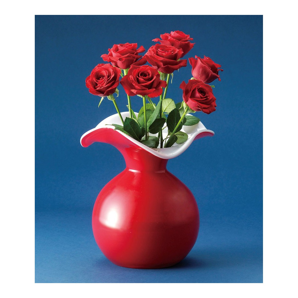 LEOタカオカ/フラワーベース レッド/F-2370【01】 花器、リース 花器・花瓶 ガラス花器フラワーべース 資材 可愛い おしゃれ 春 夏 イースター クリスマス ハロウィン 成人式 バラの日|花材通販はなどんやアソシエ