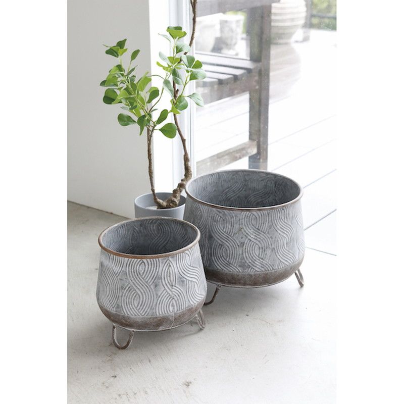コベントガーデン/インタ・ホワイトレッグポット 2点セット/BW-06【07】 ガーデニング・園芸用品 植木鉢・フラワーポット アイアン・ブリキ鉢 庭 グッズ 資材 家庭菜園 観葉植物 おしゃれ かわいい 夏 イースター ハロウィン 母の日