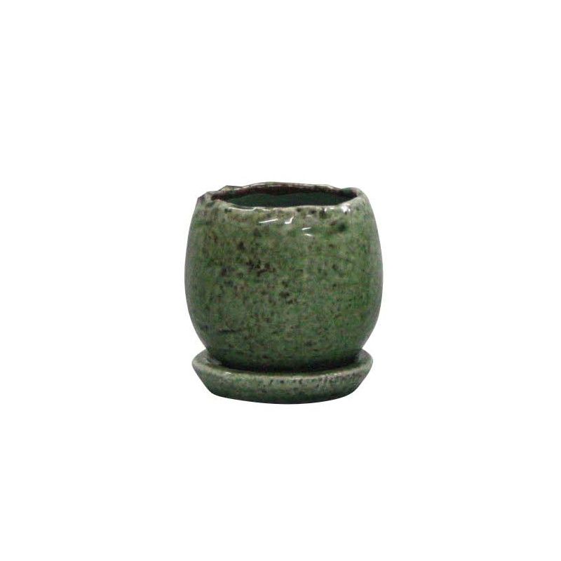ミュールミル/アンジェラ緑S/CF-001SGn【01】[12個] ガーデニング・園芸用品 植木鉢・フラワーポット 陶器・セラミック鉢 庭 グッズ 資材 家庭菜園 観葉植物 おしゃれ かわいい イースター ハロウィン バラの日 母の日