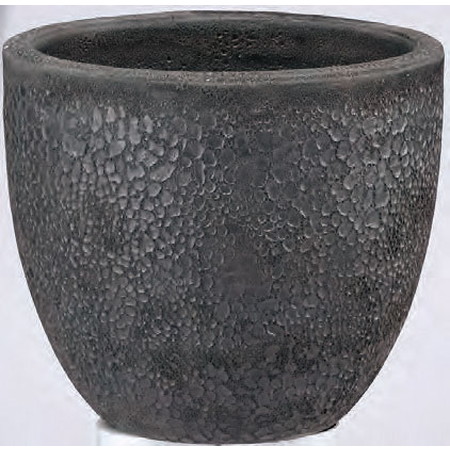 グリーンポット/ボルカーノ ラウンド Fブラック 46cm/EB-VO4640BK【07】 ガーデニング・園芸用品 植木鉢・フラワーポット 陶器・セラミック鉢 庭 グッズ 資材 家庭菜園 観葉植物 おしゃれ かわいい イースター ハロウィン 母の日 バラの日