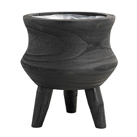 グリーンポット/ナックス 足つきポット ブラック 16cm/JH-0416BK【07】[2個] ガーデニング・園芸用品 植木鉢・フラワーポット 鉢カバー 庭 グッズ 資材 家庭菜園 観葉植物 おしゃれ かわいい 母の日