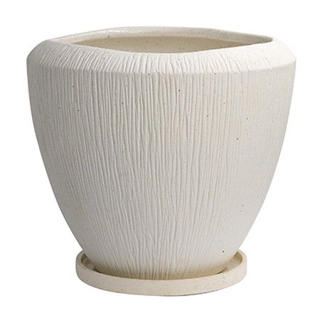 グリーンポット/エスビューク ラウンド ホワイト 22cm/YJ-2622WH【07】[4個] ガーデニング・園芸用品 植木鉢・フラワーポット 陶器・セラミック鉢 庭 グッズ 資材 家庭菜園 観葉植物 おしゃれ かわいい イースター ハロウィン 母の日 バラの日