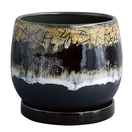 ダークブラウン陶器の壺 ダークブラウン陶器の壺 ダークブラウン陶器の壺 ダークブラウン