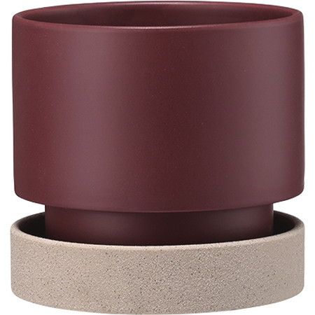 グリーンポット/パラドック ボルドー 18cm/HO-2418BO【07】[4個] ガーデニング・園芸用品 植木鉢・フラワーポット 陶器・セラミック鉢 庭 グッズ 資材 家庭菜園 観葉植物 おしゃれ かわいい イースター ハロウィン 母の日 バラの日｜花材通販はなどんやアソシエ