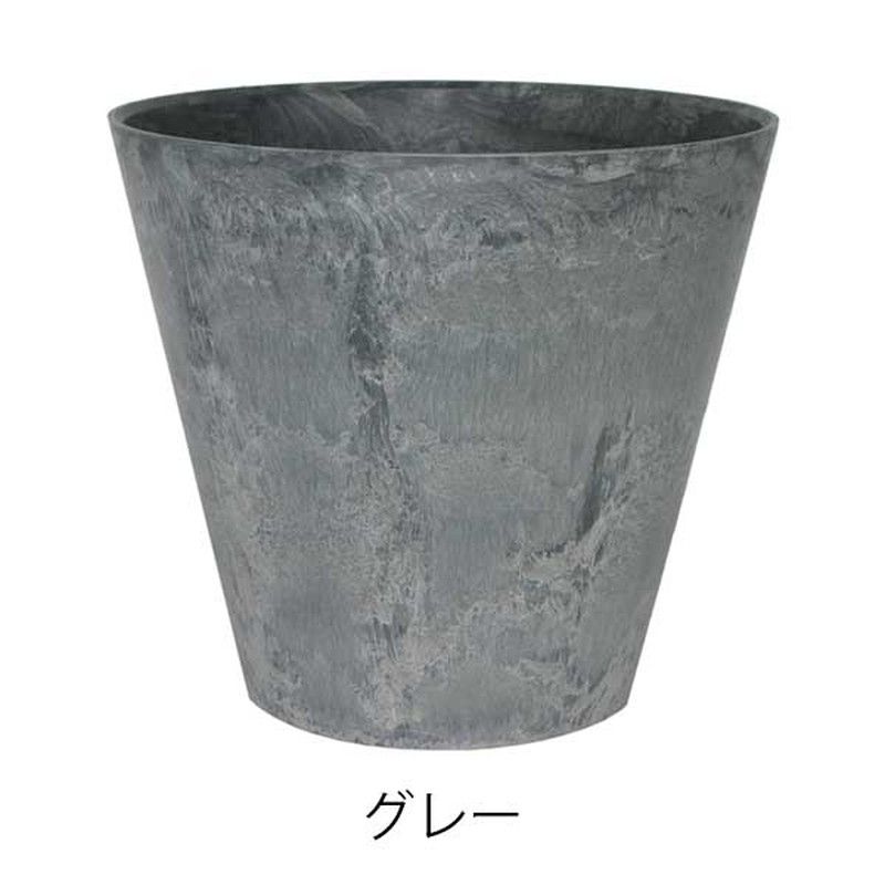 グリーンポット/アートストーン ラウンド グレー 37cm/AS-102154【08】[5個] ガーデニング・園芸用品 植木鉢・フラワーポット プラスチック鉢 庭 グッズ 資材 家庭菜園 観葉植物 おしゃれ かわいい 母の日