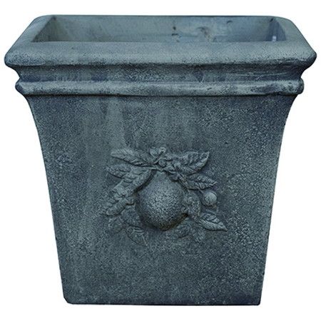 グリーンポット/リモーネ スクエアー アンティークグレー 35cm/EB-RS3532GY【08】 ガーデニング・園芸用品 植木鉢・フラワーポット テラコッタ(素焼き) 庭 グッズ 資材 家庭菜園 観葉植物 おしゃれ かわいい ハロウィン 母の日｜花材通販はなどんやアソシエ