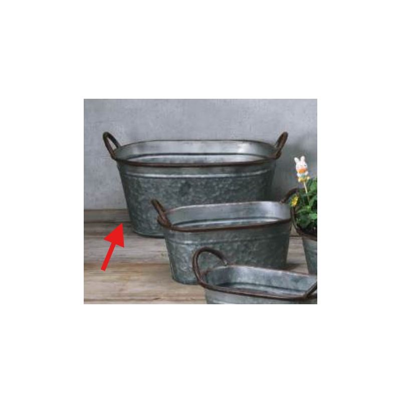 エイチツーオー/アンティークオーバルLLL/HT6510【01】[4個] ガーデニング・園芸用品 植木鉢・フラワーポット アイアン・ブリキ鉢 庭 グッズ 資材 家庭菜園 観葉植物 おしゃれ かわいい イースター ハロウィン 夏 母の日
