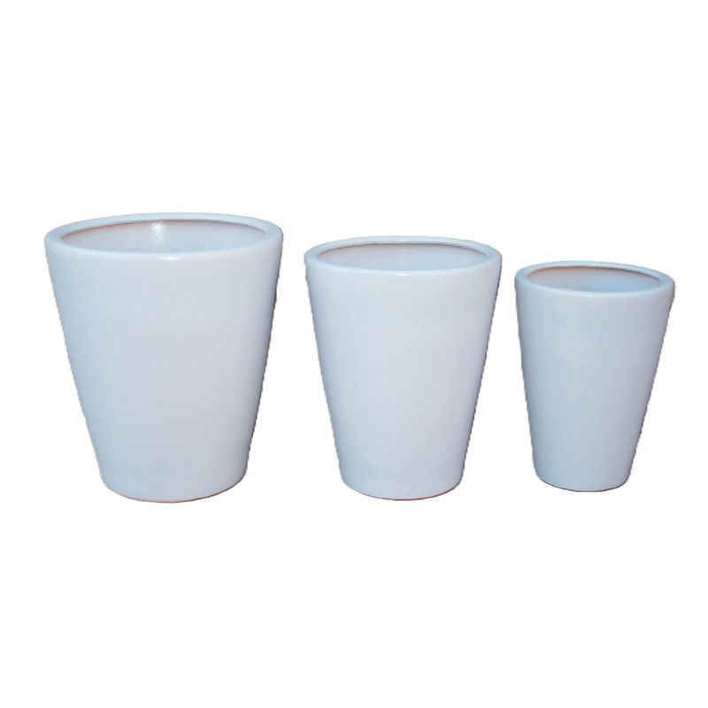 丸滉製陶/10号 丸深切立/MJ-51M-MWH(3/Set)【01】 ガーデニング・園芸用品 植木鉢・フラワーポット 陶器・セラミック鉢 庭 グッズ 資材 家庭菜園 観葉植物 おしゃれ かわいい イースター ハロウィン バラの日 母の日