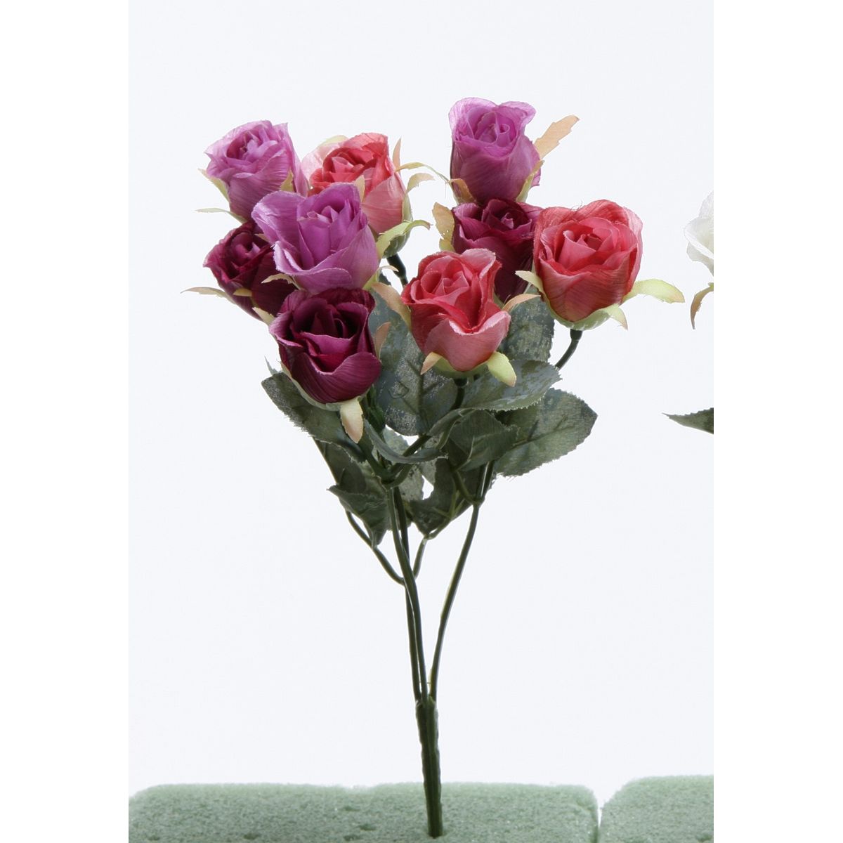 【造花】ビダヤコム/ローズブッシュ&times;3(9Ｆ) ラベンダー/F5035-011L【01】[24本] 造花 アーティフィシャルフラワー バラフェイクフラワー フラワーアレンジ花材 おしゃれ ハンドメイド材料 クラフト素材 装飾 ディスプレイ 春 夏 秋 お供え お正月｜花材通販はなどんやアソシエ