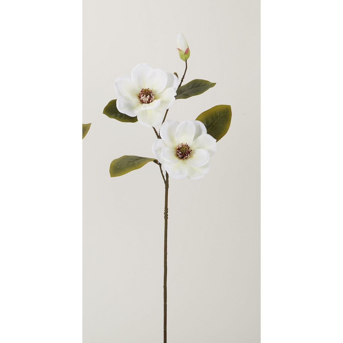 【造花】ビダヤコム/マグノリアスプレー ホワイト/F5044-001W【01】[12本] 造花（アーティフィシャルフラワー） モクレン（木蓮）・マグノリア フェイクフラワー シルクフラワー インテリア 花材 資材 ディスプレイ 装飾 アレンジメント 業務用