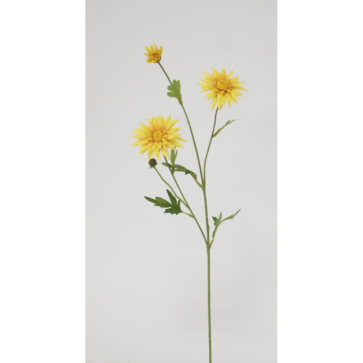 【造花】ビダヤコム/マーガレットスプレー イエロー/V25034-004Y【01】[24本] 造花 アーティフィシャルフラワー マーガレットフェイクフラワー フラワーアレンジ花材 おしゃれ ハンドメイド材料 クラフト素材 装飾 ディスプレイ 春 秋 ブライダル｜花材通販はなどんやアソシエ