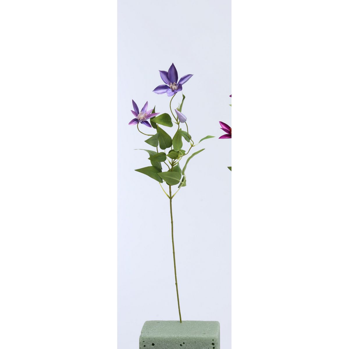 【造花】ビダヤコム/テッセン ラベンダー/V24142-011L【01】[12本] 造花（アーティフィシャルフラワー） クレマチス フェイクフラワー シルクフラワー インテリア 花材 資材 ディスプレイ 装飾 アレンジメント ブーケ 業務用 店舗装飾