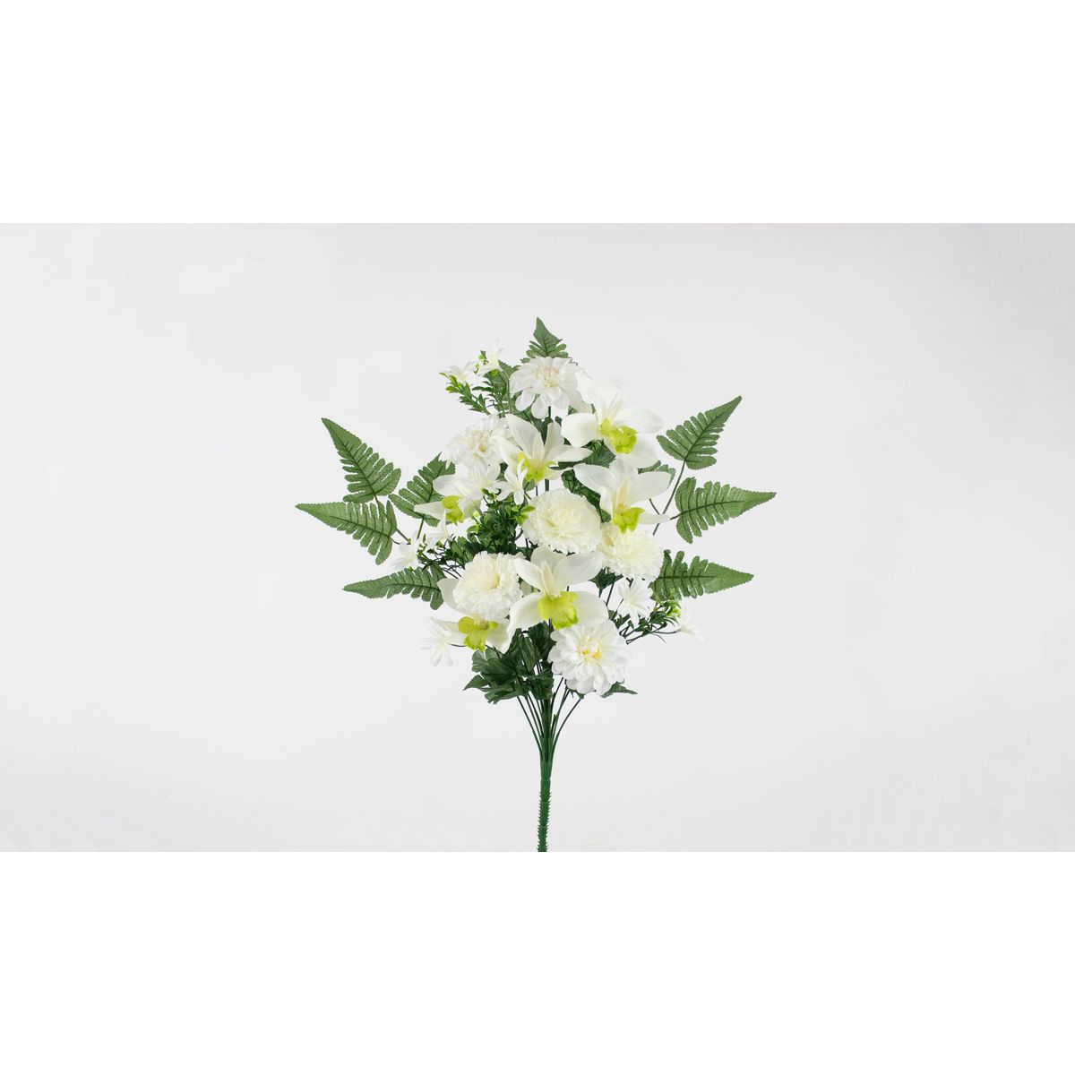 【造花】ビダヤコム/仏花ブッシュ クリーム/V25035-037C【01】[6本] 造花（アーティフィシャルフラワー） 仏花 フェイクフラワー シルクフラワー お供え 仏壇 お墓 納骨堂 インテリア アレンジメント 業務用 和風 お盆 彼岸 命日 ハンドメイド