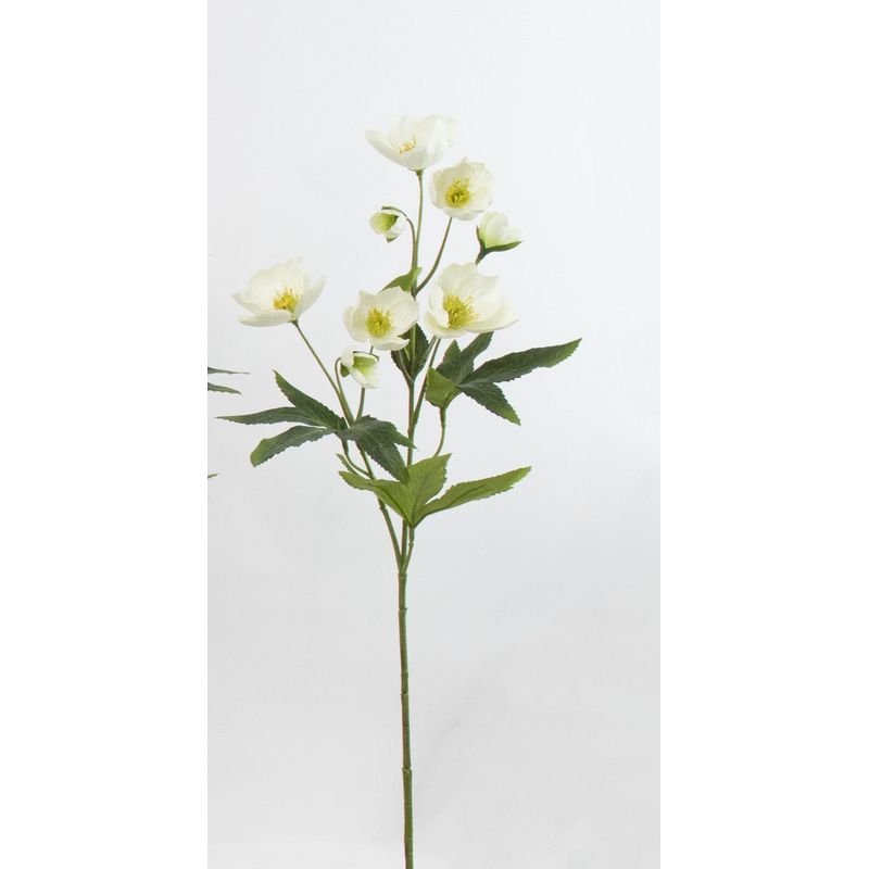 【造花】ビダヤコム/クリスマスローズスプレー ホワイト/V24208-001W【01】[12本] 造花 アーティフィシャルフラワー 造花 「か行」 クリスマスローズ フェイクフラワー フラワーアレンジ花材 おしゃれ ハンドメイド材料 クラフト素材 装飾