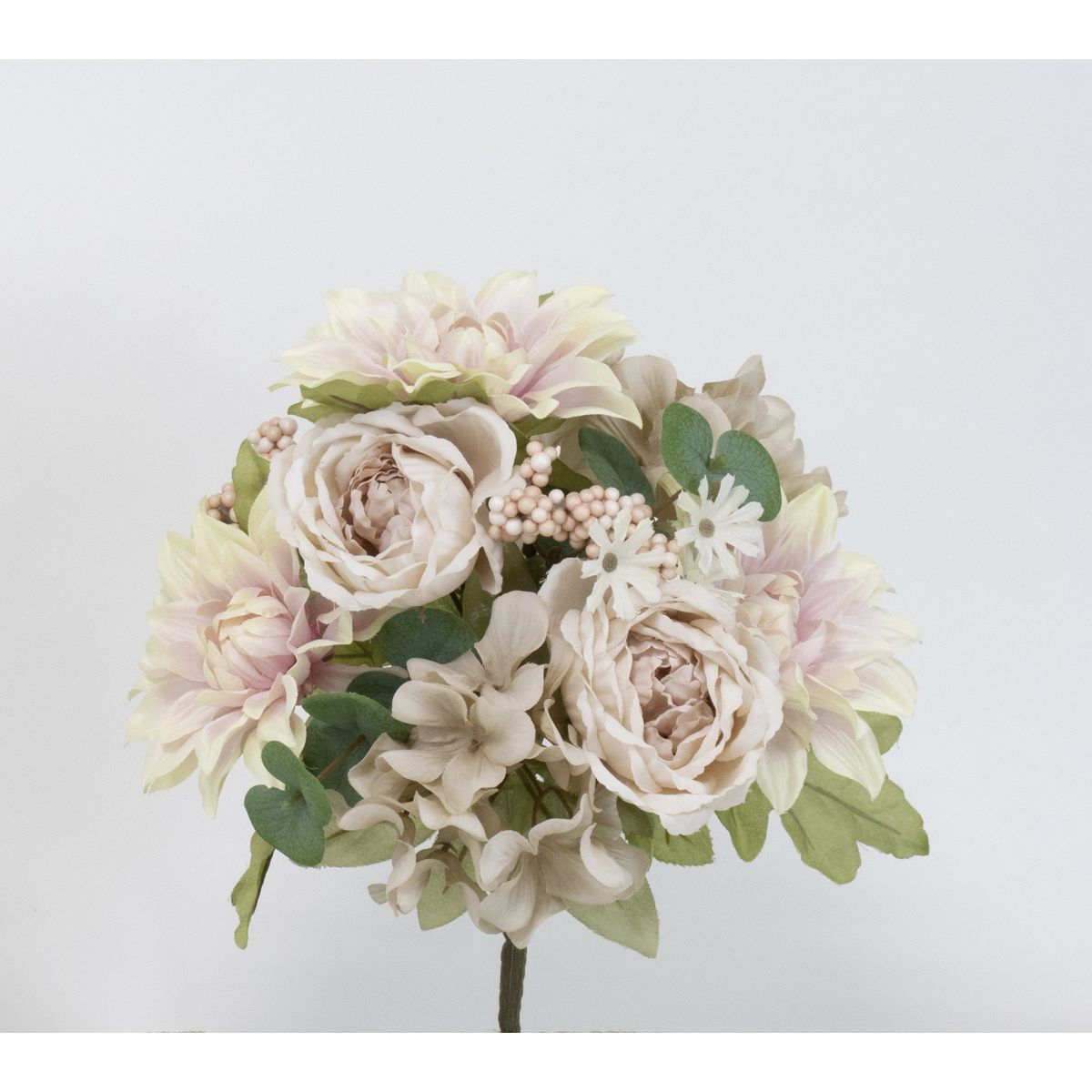 【造花】ビダヤコム/ソフトミックスブッシュ クリーム/V24205-037C【01】[6本] 造花 アーティフィシャルフラワー 造花 「ま行」 その他「ま行」造花花材 フェイクフラワー フラワーアレンジ花材 おしゃれ ハンドメイド材料 クラフト素材 装飾