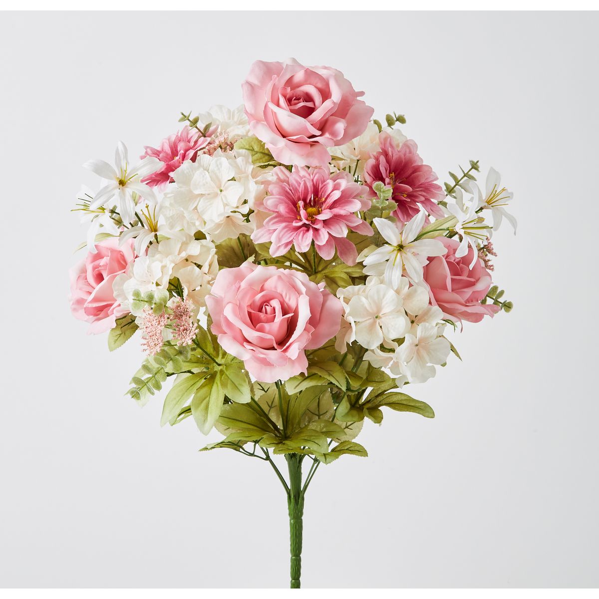 【造花】ビダヤコム/ミックスフラワーブッシュ ピンク/FD3340-002P【01】[6本] 造花（アーティフィシャルフラワー） 花材 アーティフィシャルフラワー フェイクフラワー シルクフラワー インテリア 花材 資材 ディスプレイ 装飾 アレンジメント