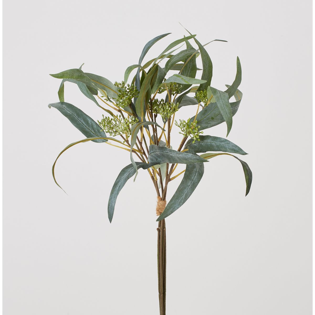 【造花】ビダヤコム/ユーカリバンドル(5本/束) グリーン/グレイ/FD3262-175G/GREY【01】[12束] 造花（アーティフィシャルフラワー） 枝物 ユーカリ 枝物 フェイクグリーン インテリア 花材 資材 葉物 ディスプレイ 装飾 アレンジメント ブーケ
