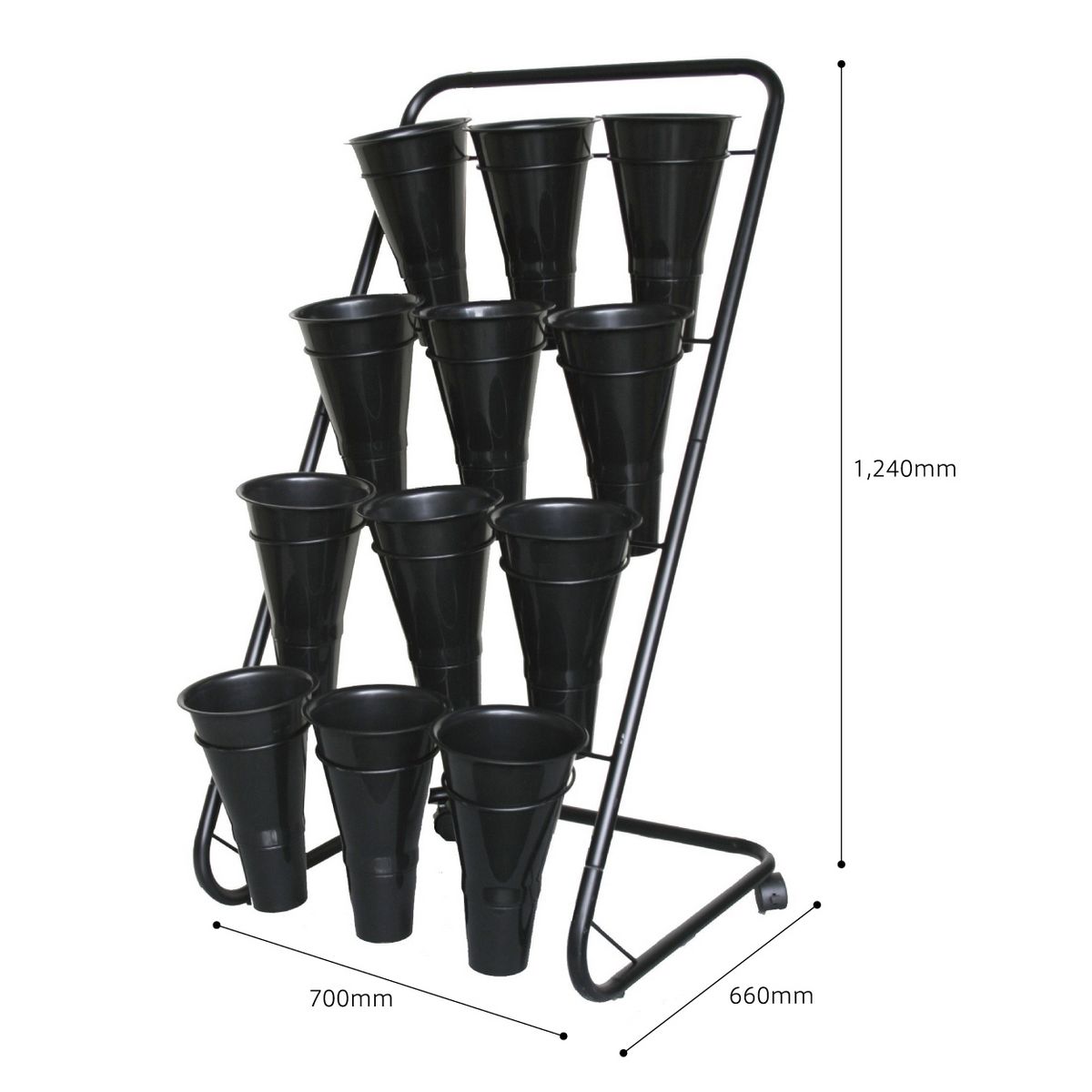 【直送】DFスタンド 12個バケツ/440004 ※返品・代引・キャンセル不可【07】 ラッピング用品 、梱包資材 ダンボール・宅配袋 ダンボール包装用品 おしゃれ かわいい 成人式 母の日｜花材通販はなどんやアソシエ