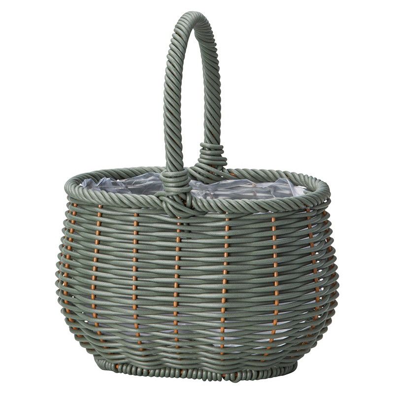 天然素材の花用バスケット 20cm 楽天市場】柳素材のバスケットLサイズ ミルキーホワイトのリボン付き