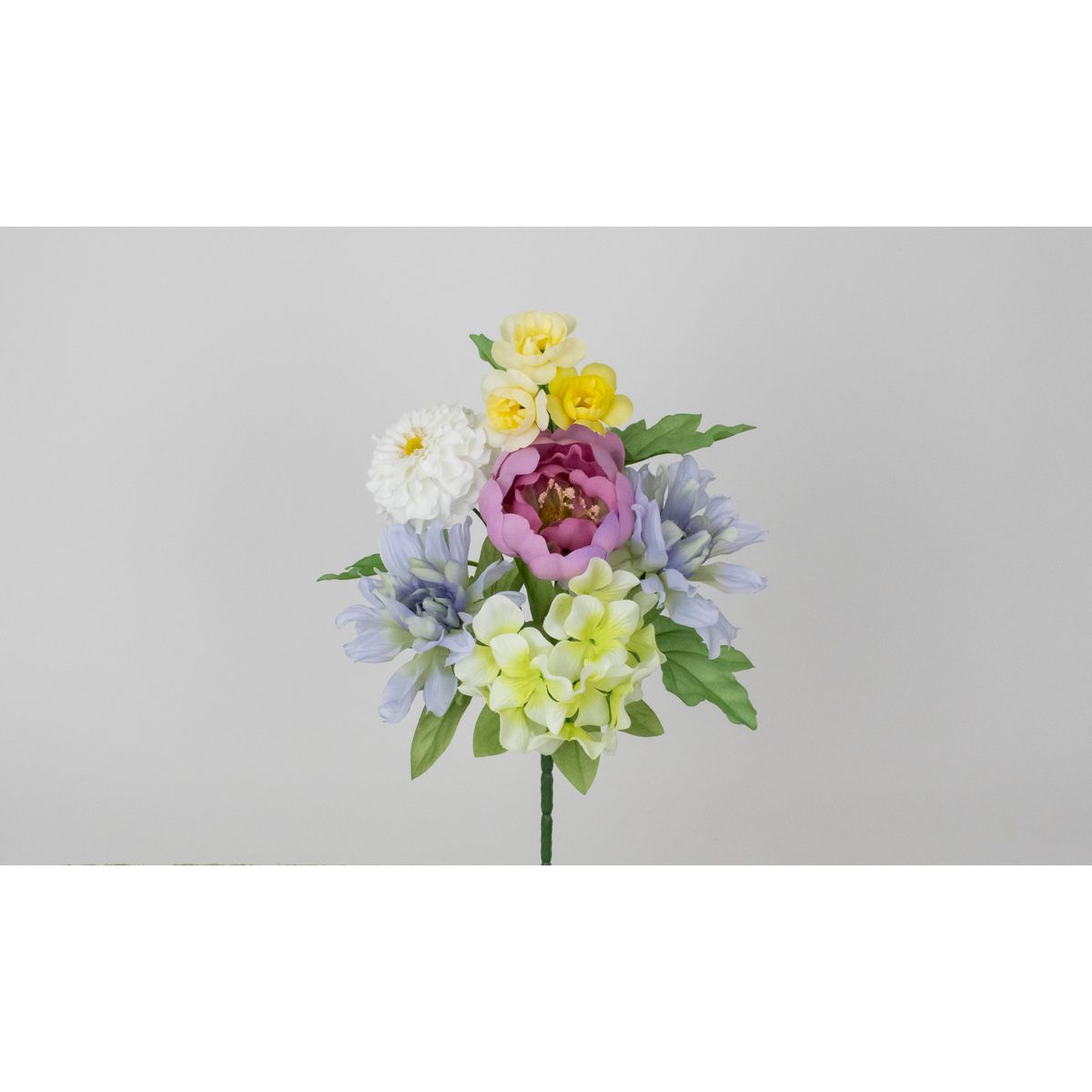 【造花】ビダヤコム/仏花ブッシュ ブルー／グリーン/V26088-091B/G【01】[12本] 造花（アーティフィシャルフラワー） 造花ギフト 仏花 フェイクフラワー シルクフラワー 仏壇 お墓 供花 お供え 花材 資材 装飾 業務用 店舗装飾 ハンドメイド 手作り 9,875円