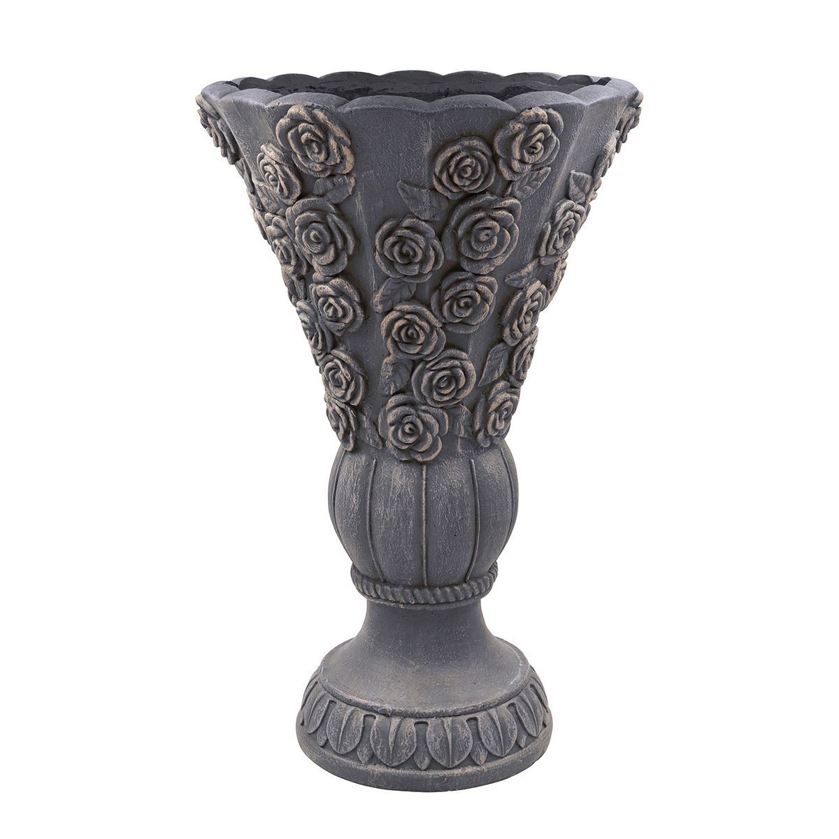 CARNAC/オールドローズロングカップBK ブラック/GFB495BK【01】 ガーデニング・園芸用品 植木鉢・フラワーポット グラスファイバー鉢 庭 グッズ 資材 家庭菜園 観葉植物 おしゃれ かわいい イースター ハロウィン