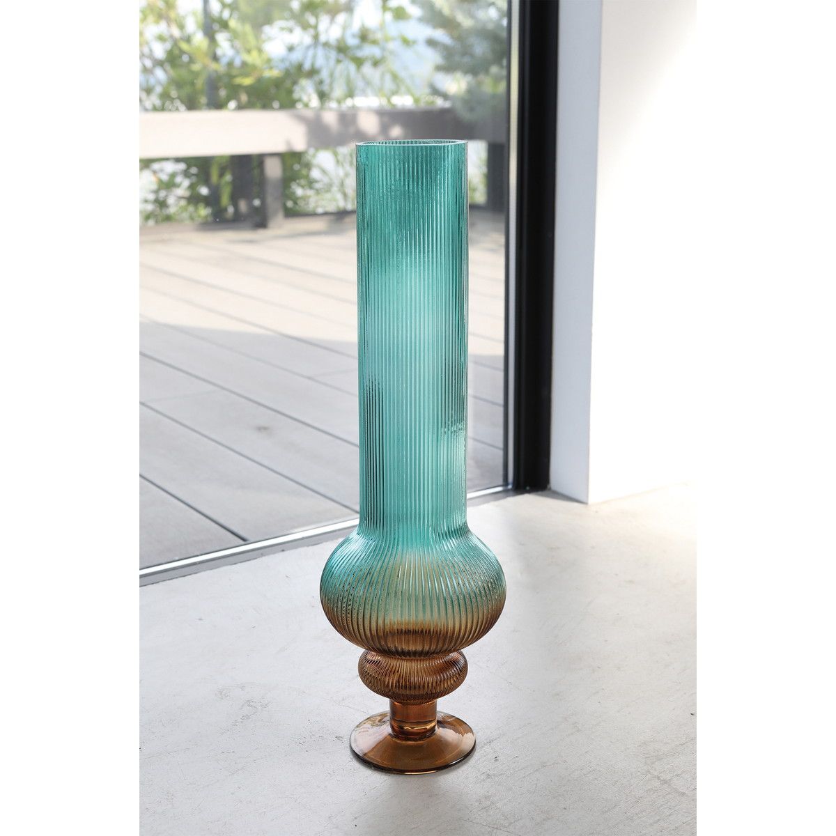 コベントガーデン/オリゾン・トールベース blue/HQ-12【07】 花器、リース 花器・花瓶 ガラス花器フラワーべース 資材 可愛い おしゃれ 春 夏 イースター クリスマス ハロウィン 成人式 バラの日