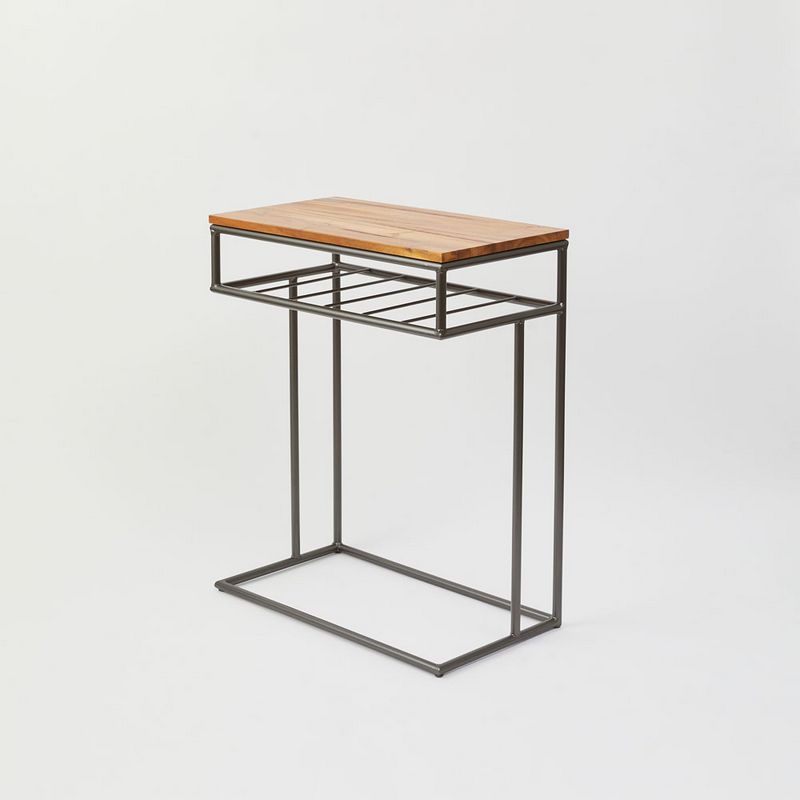志成販売/ＷＯＯＤ＆ＩＲＯＮ サイドテーブル ワイド/423660【07】 店舗ディスプレイ・店内装飾 店舗家具・什器・収納 ディスプレイテーブルインテリア雑貨 飾り付け おしゃれ