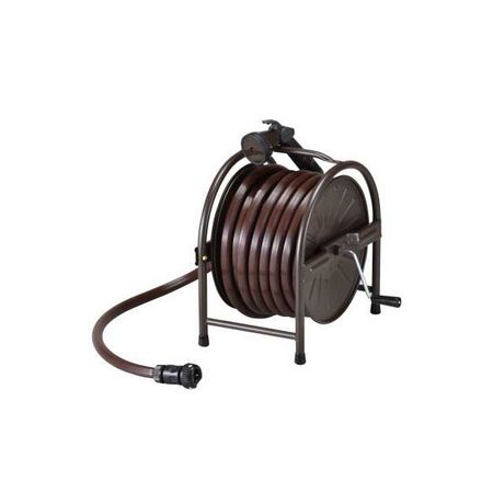 グリーンライフ/スチールホースリールセット20ｍブラウン HR-S20D(BR)【01】 ガーデニング・園芸用品 水やり・散水用品 ホース 庭 グッズ 資材 家庭菜園 観葉植物 おしゃれ かわいい