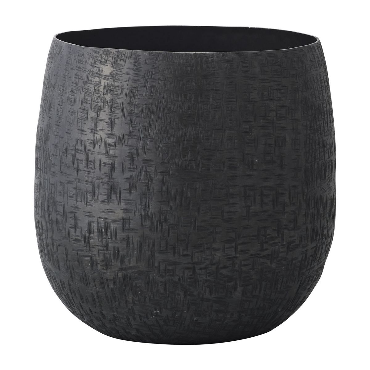 クレイ/Ａｌｕｍｉｎｉｕｍ Ｐｏｔ＿28φ27Ｈ BLACK/570-012-802【01】 花器、リース 花器・花瓶 アルミフラワーべース 資材 可愛い おしゃれ クリスマス｜花材通販はなどんやアソシエ