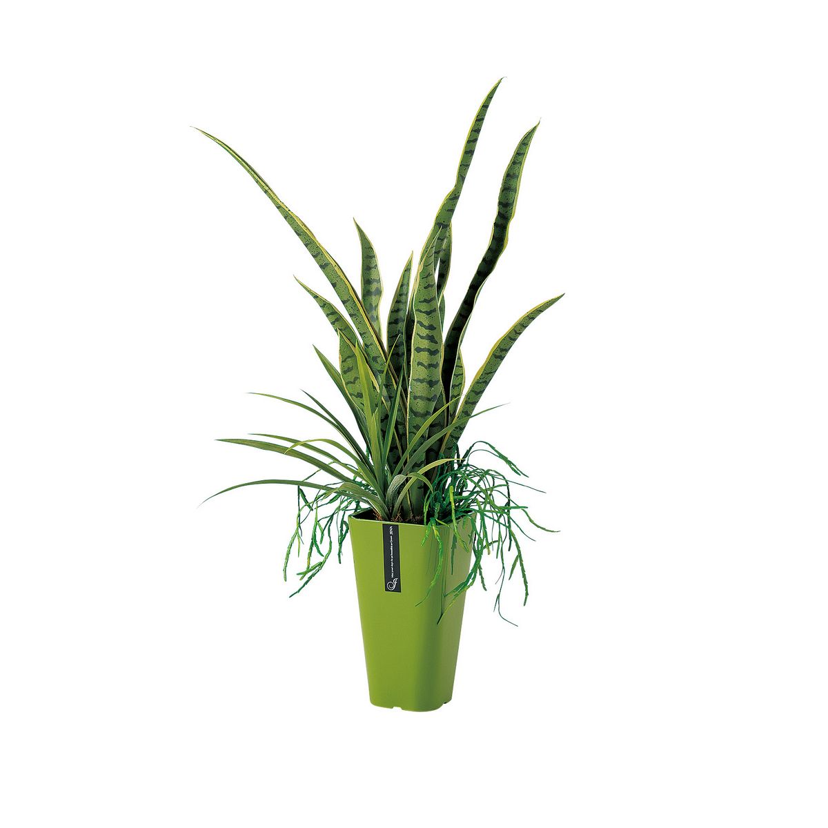 【人工観葉植物】東花/Stylish Green サンスベリア アレンジ/91649【08】 造花 葉物 フェイクグリーン 人工観葉植物 人工樹木 高さ～100cmおしゃれ インテリア 店舗 オフィス 装飾 ディスプレイ｜花材通販はなどんやアソシエ
