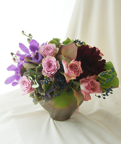 楽天市場 生花 バラ ブルーミルフィーユ ピンク紫 5本 花材通販はなどんやアソシエ
