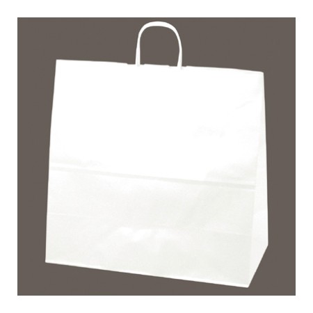 ササガワ/手提げバッグ　白無地　特大角　50枚袋入/50-5600【01】 ラッピング用品 、梱包資材 ラッピング袋・プレゼント袋 手提げ紙袋包装用品 おしゃれ かわいい お正月 母の日 バラの日