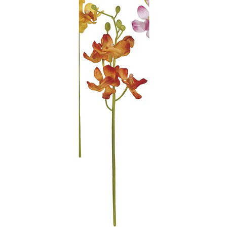 【造花】MAGIQ東京堂/ミニモカラ　オレンジ/FM004516-009【01】[12本] 造花 アーティフィシャルフラワー ラン（蘭）・オーキッドフェイクフラワー フラワーアレンジ花材 おしゃれ ハンドメイド材料 クラフト素材 装飾 ディスプレイ 春 夏 秋 お正月