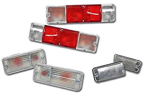 S0002 ジムニー 純正バンパー用 赤白 テール & クリア ウィンカー マーカー 3点セット JA11、JA12、JA22、JA71、S WP001+WP002LR+WP054LR