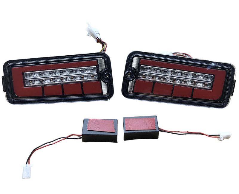 ハイゼットトラック ピクシストラック ジャンボ S500P S500U S510P S510U ハイフラ LEDシーケンシャルテールランプ レッド JP-TLP-HIJET-RD｜HANAFUSAはなふさ