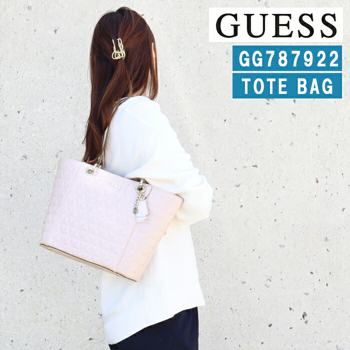 ゲス 御徒面子 GG787922 BLUSH NOELLE トートバッグ モノグラム キルティング 引きつける付き添い人 うしろ側 GUESS ab-478300 ブランド名