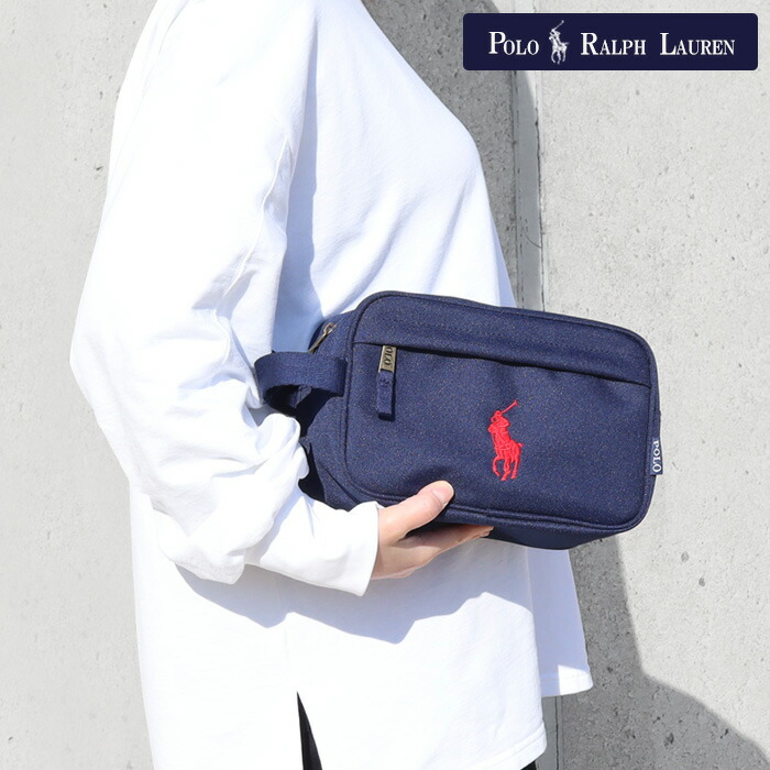RRL USA製　ポーチ Ralph Lauren RRL バイカラー トラベルポーチ | ブルー