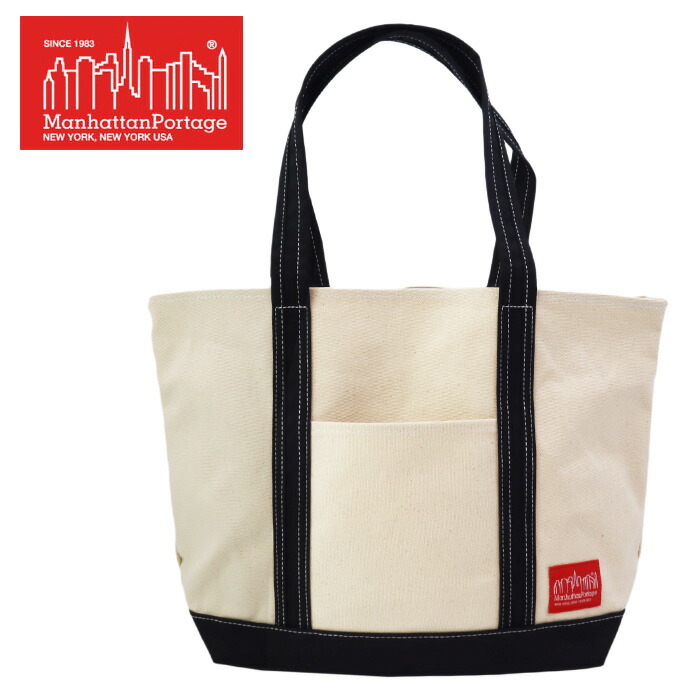 マンハッタンポーテージ バッグ トートバッグ 1306 DUCK ブラック Duck Fabric Tote Bag Manhattan Portage 男女兼用 大きめ ab-61113 ブランド