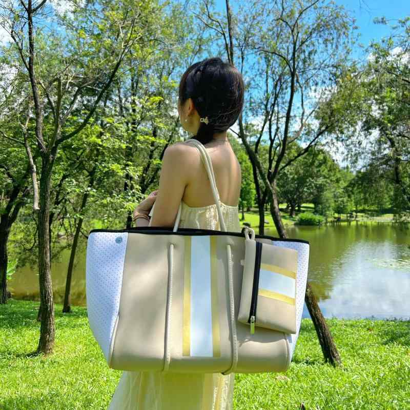 ビーチバッグ レディース 女性用 欧米風 迷彩 ヒョウ柄 プリント ネオプレン素材 手提げ トートバッグ カジュアル 旅行 普段使い ブラック 夏