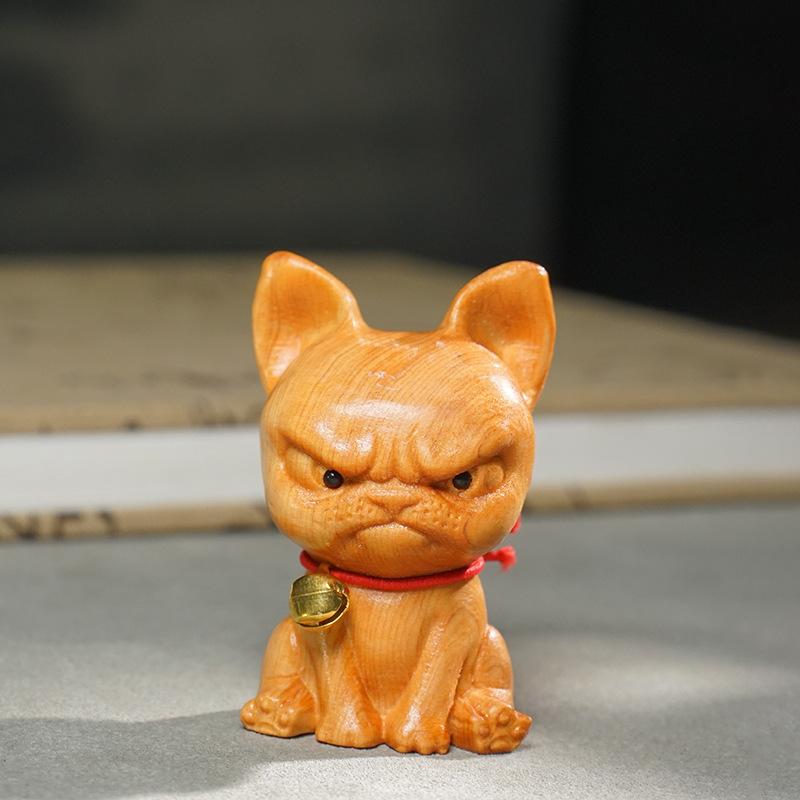 置き物木彫り人形　フレンチブル　最終値下げ 置き物木彫り人形 フレンチブル 最終値下げ フレンチブルドッグ