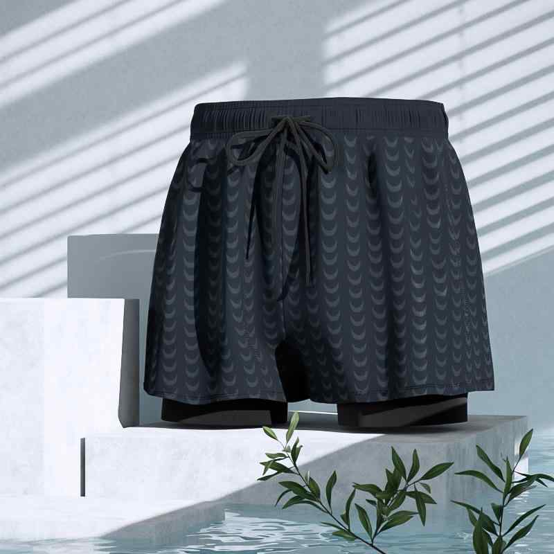 サーフパンツ 水着 海パン メンズ フィットネス 男性 重ね着風 ボクサータイプ ゆったり 紐付き 透け防止 恥ずかしくない 大きいサイズ ビッグサイズ 競泳 おしゃれ ファッション