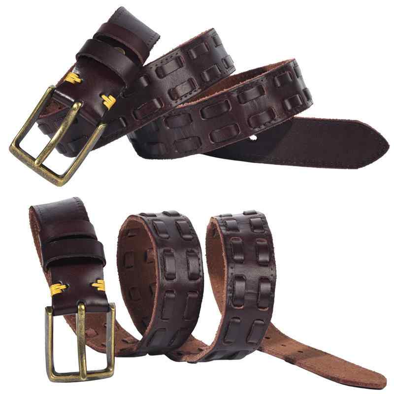 メンズ ベルト フルグレーンレザー 牛革 革 手編み 編み込み 男女兼用 男性用 女性用 ベルト 革ベルト レザーベルト ウエストベルト カジュアル レトロ ヴィンテージ