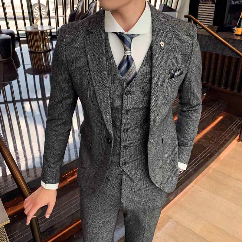 背広 メンズ 成人男性用 チドリ透かし彫り ブリティッシュ 好いたらしいめ 成年者 商行為 執務室 セットアップ 秋冬 人絹混紡 か細い相応う 通い 普段使い走り 薄墨色