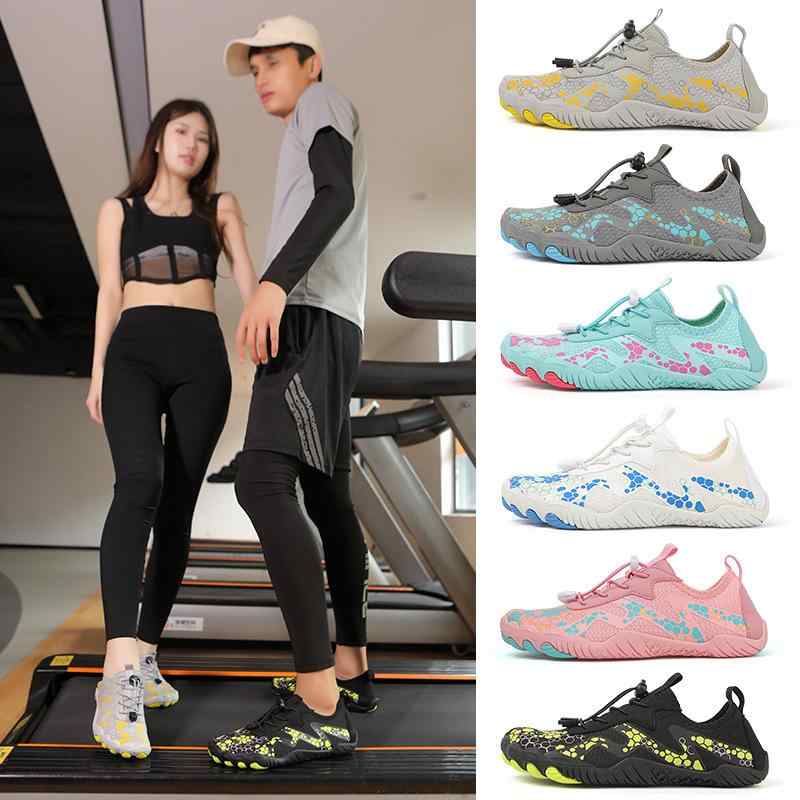 マリンシューズ 男女兼用 カップル アクアシューズ スイムシューズ ウォーターシューズ 滑り止め 軽量 ソフト 通気性 メッシュ 天然ゴム底 アウトドア インドア ヨガ フィットネス ランニング 水陸両用