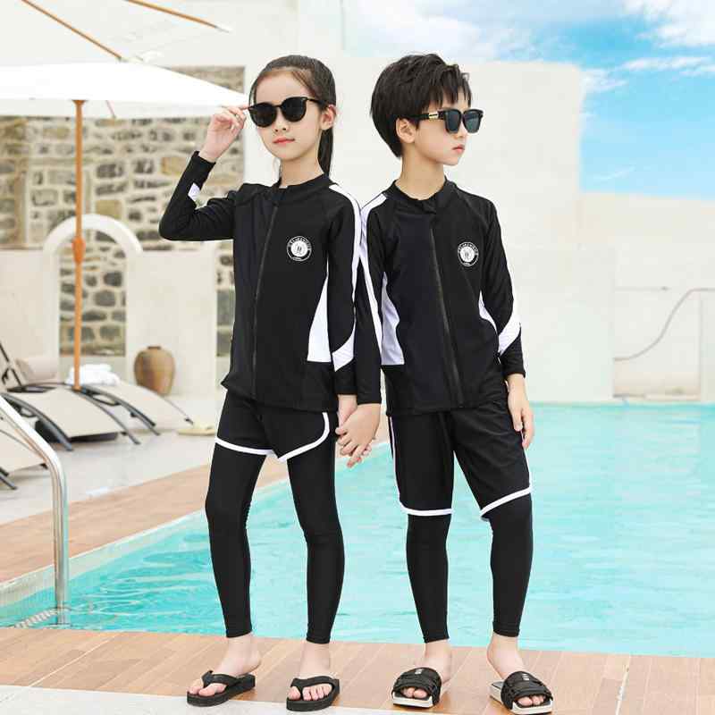 ラッシュガード キッズ 子供 男の子 女の子 長袖 長ズボン セパレート UVカット 速乾 水着 マリンスポーツ スイミング 海水浴 プール ポリエステル ナイロン