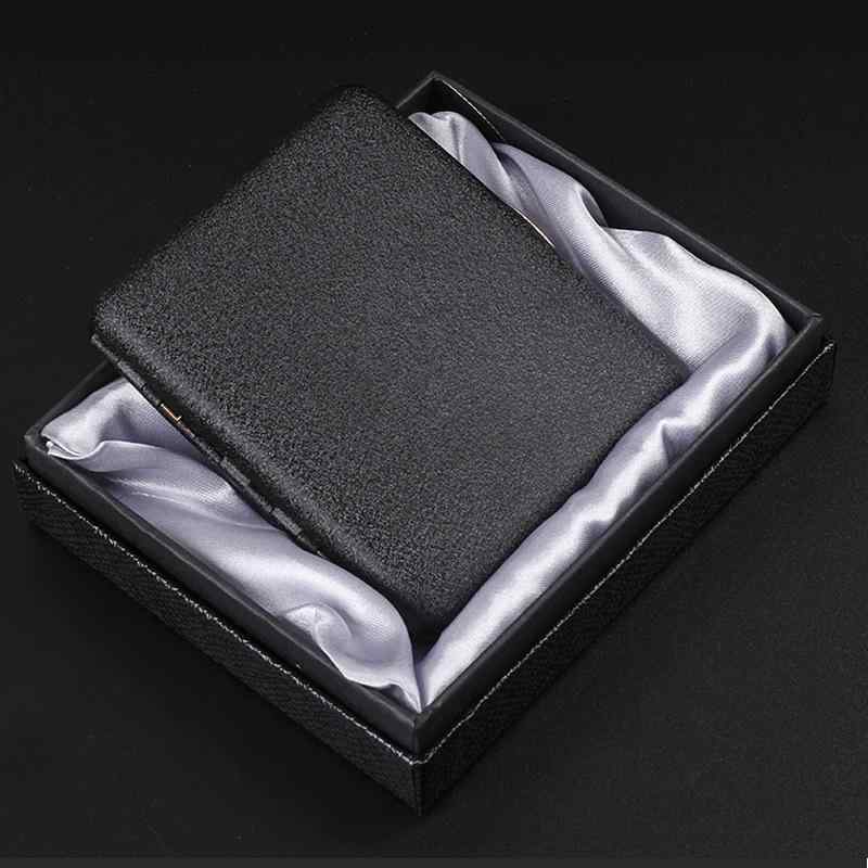 煙草ケース メンズ 男性用 20本収納 レギュラー スリム 両用タイプ メタル製 ブラック マット仕上げ 耐圧 頑丈 防湿 携帯用 コンパクト 薄型
