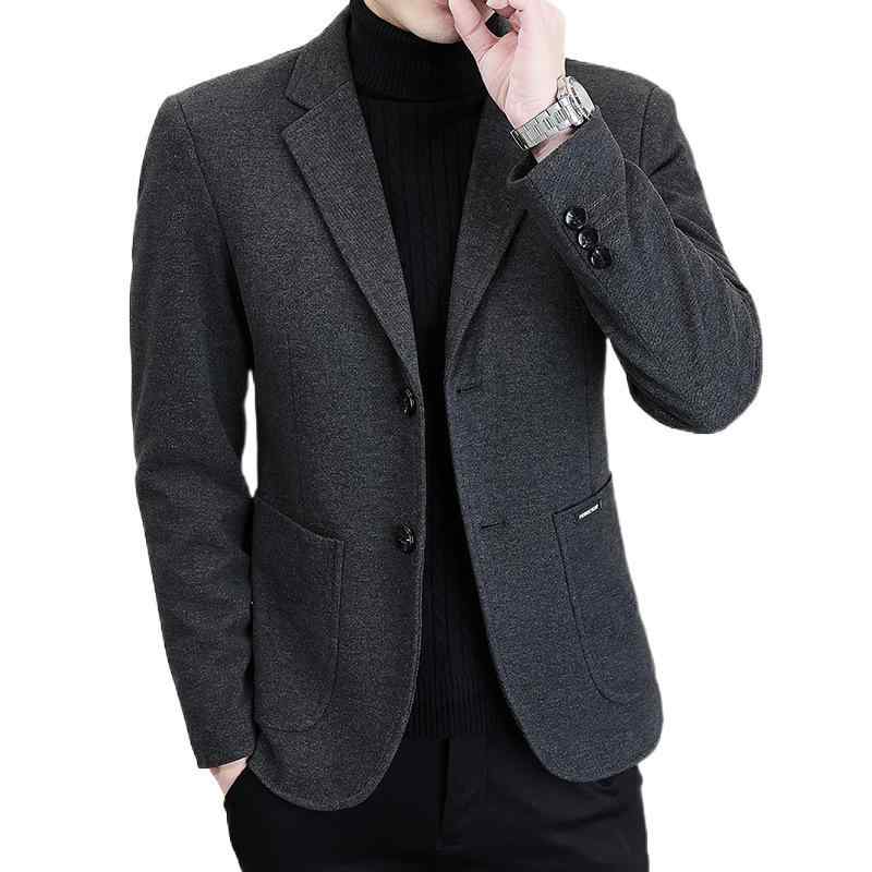 ジャケット メンズ 男性用 スリム 細身 シングルボタン テーラードジャケット ブレザー 韓国ファッション トレンド おしゃれ スタイリッシュ カジュアル ビジネス 通勤 オフィスカジュアル アウター 着回し 万能 ポリエステル オールシーズン 通年