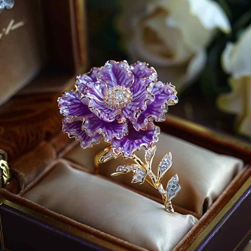 ブローチ レディース 宮廷風 豪華 カーネーション 花 フラワー コサージュ 上品 エレガント 高級感 多層構造 銅製 電気メッキ加工 アクセサリー