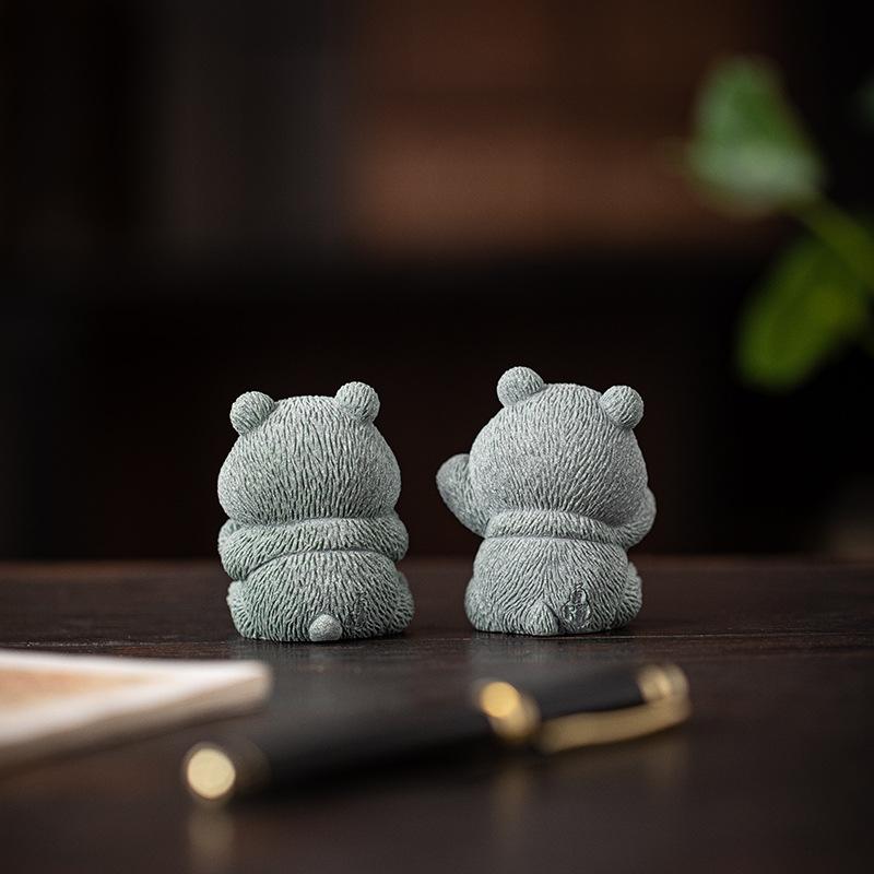 楽天市場】【新製品】【送料無料】2匹のパンダの石彫刻品 : 小さな